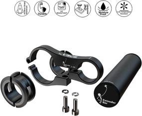 img 2 attached to 🚴 Aluminum Bike Handlebar Extender - Volo Extender BAR for Enhanced Cycling Experience: Ideal for Bike Mounts, GPS Service, Headlights, and More