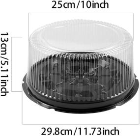 img 3 attached to 🎂 10 Pack 10-Inch Clear Plastic Cake Containers with Dome Lids - Ideal Disposable Cake Carrier for Transporting, Storing, and Displaying Cakes