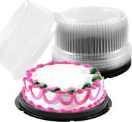 🎂 10 pack 10-inch clear plastic cake containers with dome lids - ideal disposable cake carrier for transporting, storing, and displaying cakes логотип