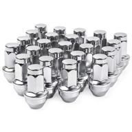 m14x2.0 lug nuts for ford f150 expedition & lincoln navigator factory wheels - 24pcs chrome oem-style large acorn seat lug nuts logo