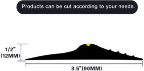 img 3 attached to 🚪 Universal Garage Threshold Seal Strip - 20ft/6m, DIY Weatherproof Rubber Weather Stripping Replacement, Garage Door Bottom Strip - Black (Sealant/Adhesive Not Included)