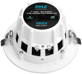 img 2 attached to 🔊 Pyle PDIC4 160W RMS Динамик - 2-Полосный - Единичная Упаковка - 60Гц до 20кГц - Сопротивление 8 Ом - Чувствительность 90 дБ - Накладной Монтаж