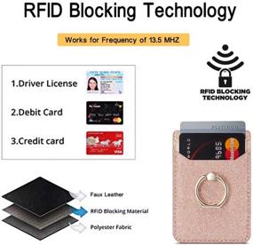 img 3 attached to 📱 Ultimate Phone Card Holder: RFID Wallet Credit Adhesive Cell Case Stick-on Card Holder for Most Smartphones