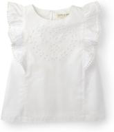 flutter eyelet top for girls - hope & henry logo