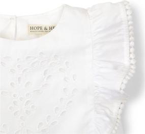 img 2 attached to Flutter Eyelet Top for Girls - Hope & Henry