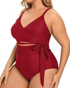 img 2 attached to Daci Waisted Swimwear Monokini - Stylish Women's Clothing in Swimsuits & Cover Ups