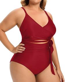 img 1 attached to Daci Waisted Swimwear Monokini - Stylish Women's Clothing in Swimsuits & Cover Ups