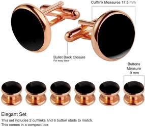 img 3 attached to 💼 Premium Goldtone Business Classic Cufflinks by BodyJ4You