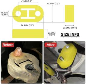 img 2 attached to PTNHZ RACING Universal 4PCS Polyurethane Exhaust/Muffler Rubber Short Hanger Insulator Bracket Bushing Mount 10Mm (Yellow)