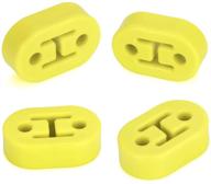 ptnhz racing universal 4pcs polyurethane exhaust/muffler rubber short hanger insulator bracket bushing mount 10mm (yellow) logo