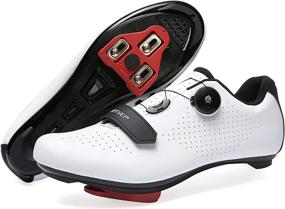 img 4 attached to 🚴 Unisex Cycling Shoes for Mountain and Road Bikes - Clip-in Delta Cleats, Shimano SPD Lock Compatibility, Look Pedal Compatible - Ideal for Peloton and Indoor Bike Workouts