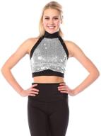 mid length women's sequin crop top for dance costume - just for kix логотип