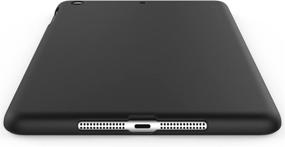 img 2 attached to 📱 Black Matte TPU Rubber Soft Skin Silicone Protective Case Cover for Apple iPad Mini 1/2/3 by SENON - Slim Design