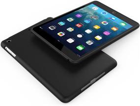 img 4 attached to 📱 Black Matte TPU Rubber Soft Skin Silicone Protective Case Cover for Apple iPad Mini 1/2/3 by SENON - Slim Design