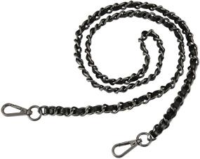img 4 attached to 👜 Premium Leather Crossbody Bag Chains: 47.2" Replacement Strap for Handbags