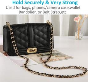 img 1 attached to 👜 Premium Leather Crossbody Bag Chains: 47.2" Replacement Strap for Handbags