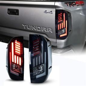 img 4 attached to 🐺 WOLFSTORM LED Tail Lights for Toyota Tundra 2014-2020 | Smoked Lens, 1 Pair | Replacement Assembly Tail Lights for Toyota Tundra Pickup