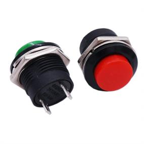 img 3 attached to Twidec/10Pcs Mini Momentary Push Button Switch SPST AC250V/3A AC125V/6A Red Green R13-507RG