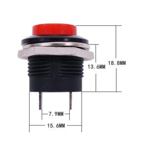 img 1 attached to Twidec/10Pcs Mini Momentary Push Button Switch SPST AC250V/3A AC125V/6A Red Green R13-507RG