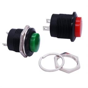 img 2 attached to Twidec/10Pcs Mini Momentary Push Button Switch SPST AC250V/3A AC125V/6A Red Green R13-507RG