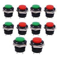 twidec/10pcs mini momentary push button switch spst ac250v/3a ac125v/6a red green r13-507rg logo