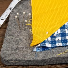 img 2 attached to 🧵 Premium Ecoigy 17" x 24" Wool Ironing Pad - 1/2" Thick New Zealand Wool Quilting Mat with Bonus Eyeglasses Case - Quality Quilting Supplies and Notions