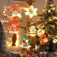 🎄 6pcs led christmas decoration lights - indoor christmas tree décor with three lighting modes for christmas party, christmas tree, and wall logo