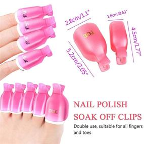 img 1 attached to 💅 TEUVO 50 pcs Toe Polish Remover Clips Set, Nail Soak Off Clips for Toenails and Fingernails Polish, Professional Salon and Home Use, Pink