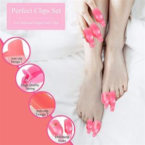 img 2 attached to 💅 TEUVO 50 pcs Toe Polish Remover Clips Set, Nail Soak Off Clips for Toenails and Fingernails Polish, Professional Salon and Home Use, Pink