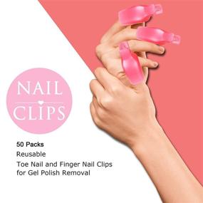 img 3 attached to 💅 TEUVO 50 pcs Toe Polish Remover Clips Set, Nail Soak Off Clips for Toenails and Fingernails Polish, Professional Salon and Home Use, Pink