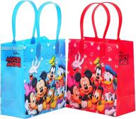 🎉 disney mickey mouse and friends character 12 premium quality party favor reusable goodie small gift bags: the perfect addition to your disney-themed celebration! логотип