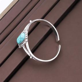 img 3 attached to Twilight Inspired Jewelry: Turquoise Cuff Bracelet for Vampire Fan Girls - Perfect Gift for Bella and Edward enthusiasts