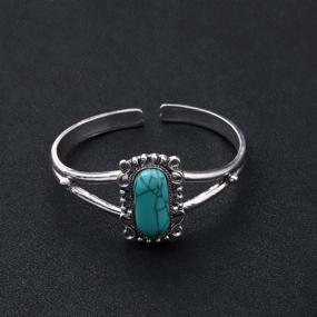 img 2 attached to Twilight Inspired Jewelry: Turquoise Cuff Bracelet for Vampire Fan Girls - Perfect Gift for Bella and Edward enthusiasts