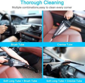 img 1 attached to 🧹 EFORCAR Cordless Vacuum Cleaner - Powerful 4000~5000PA Wet/Dry Handheld Car Vacuum Cleaner with Rechargeable Battery & Carrying Bag