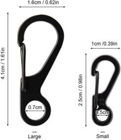 img 2 attached to 🔗 20 Pack Spring Snap Hook Carabiners Clips for Camping, Backpacks, Keychains, and More - Paracord Snap Hooks with Hanging Buckle for Bottles