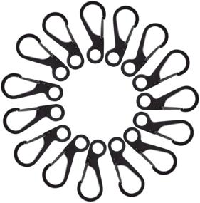 img 4 attached to 🔗 20 Pack Spring Snap Hook Carabiners Clips for Camping, Backpacks, Keychains, and More - Paracord Snap Hooks with Hanging Buckle for Bottles