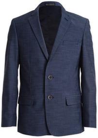 img 4 attached to 🧥 Calvin Klein Boys' Blazer Suit Jacket: 2-Button Single-Breasted Closure, Buttoned Cuffs, and Front Flap Pockets - Enhanced SEO