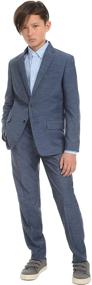 img 2 attached to 🧥 Calvin Klein Boys' Blazer Suit Jacket: 2-Button Single-Breasted Closure, Buttoned Cuffs, and Front Flap Pockets - Enhanced SEO