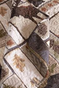 img 2 attached to 🏔️ Carstens Vintage Lodge Quilt Set: King White - Timeless Charm for Cozy Bedrooms