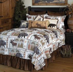 img 4 attached to 🏔️ Carstens Vintage Lodge Quilt Set: King White - Timeless Charm for Cozy Bedrooms