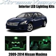 xtremevision внутреннее светодиодное освещение для nissan maxima 2009-2014 (14 шт.) инструмент для установки зеленого внутреннего светодиодного комплекта логотип