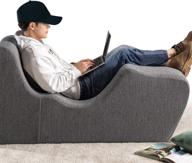 🌺 zinus lotus zero gravity chaise lounger - foam recliner for living room with enhanced ergonomic positioning for ultimate relaxation - includes pillow & requires no assembly логотип