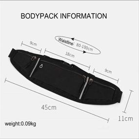 img 3 attached to 🎒 DAHAO Running Belt Fanny Pack Fitness - Waterproof Waist Bag for Men and Women, Adjustable Strap - Ideal for Travel, Hiking, Running - Casual Hands Free Wallets - Large Grey JL0003 Phone-Compatible