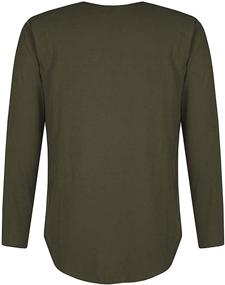 img 2 attached to 👕 LIWEIKE Solid Extended Hipster Sleeve Men's Clothing: Trendy and Stylish Attire for Modern Men