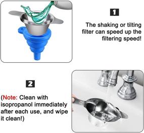 img 2 attached to Collapsible Silicone Accessories: Stainless Strainer for Better Filtering Experience