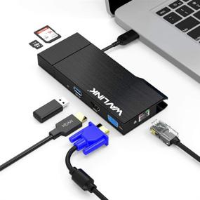 img 4 attached to 🔌 WAVLINK Universal USB 3.0 Dock with Dual Display HDMI & VGA, Gigabit Ethernet, USB Port, Card Reader, High-Resolution HDMI/VGA, Enhanced Home Office Efficiency