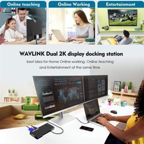 img 2 attached to 🔌 WAVLINK Universal USB 3.0 Dock with Dual Display HDMI & VGA, Gigabit Ethernet, USB Port, Card Reader, High-Resolution HDMI/VGA, Enhanced Home Office Efficiency