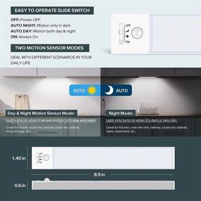 img 1 attached to 🔦 Reoshine Motion Sensor Under Cabinet Lights: 3 Modes 36 LED Closet Light for Kitchen - 3 Pack