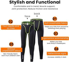 img 1 attached to TERODACO Compression Athletic Leggings Thermal Sports & Fitness for Other Sports