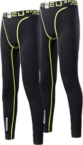 img 4 attached to TERODACO Compression Athletic Leggings Thermal Sports & Fitness for Other Sports